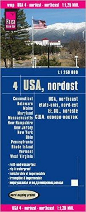detail USA Severovýchod 1:1,25m mapa RKH