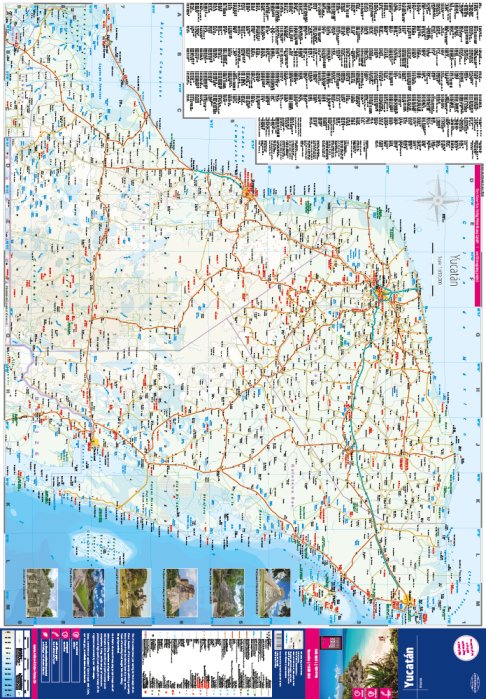 detail Yucatan 1:650.000 mapa RKH