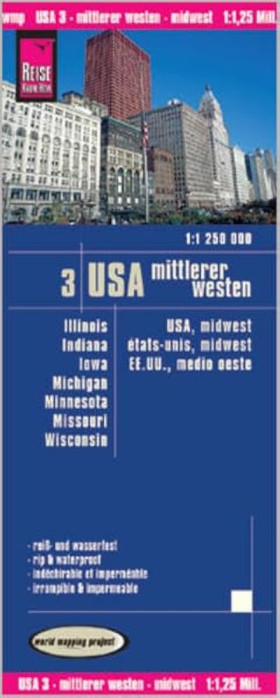 USA midwest 1:1,25m mapa RKH