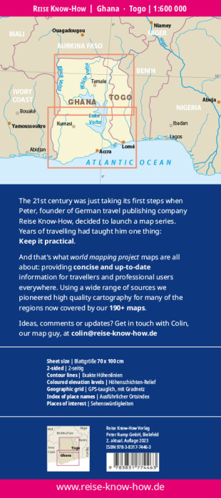 detail Ghana & Togo 1:600.000 mapa RKH