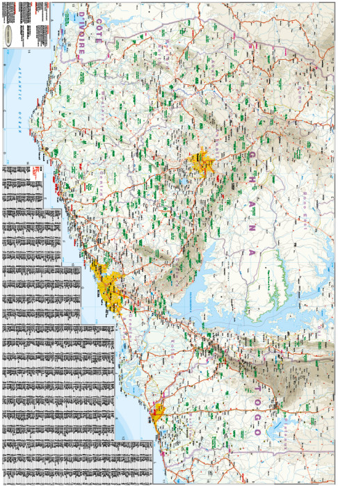 detail Ghana & Togo 1:600.000 mapa RKH