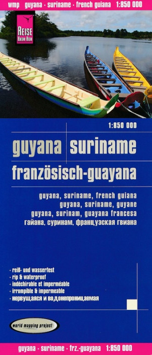 detail Guyana, Surinam & Fr. Guiana 1:850t mapa RKH