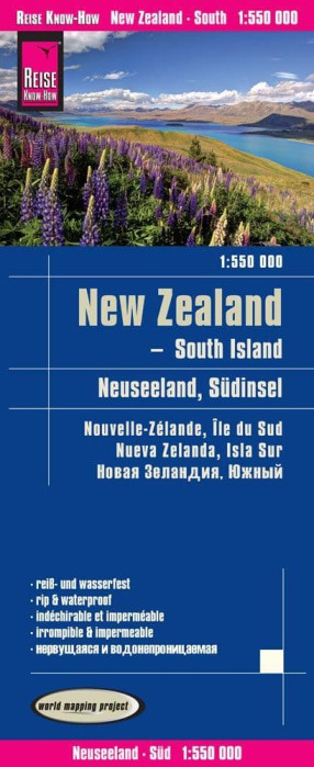 New Zealand South Island 1:550t mapa RKH