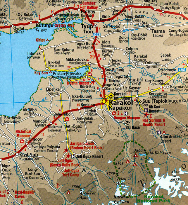detail Kyrgyzstan 1:700.000 map RKH