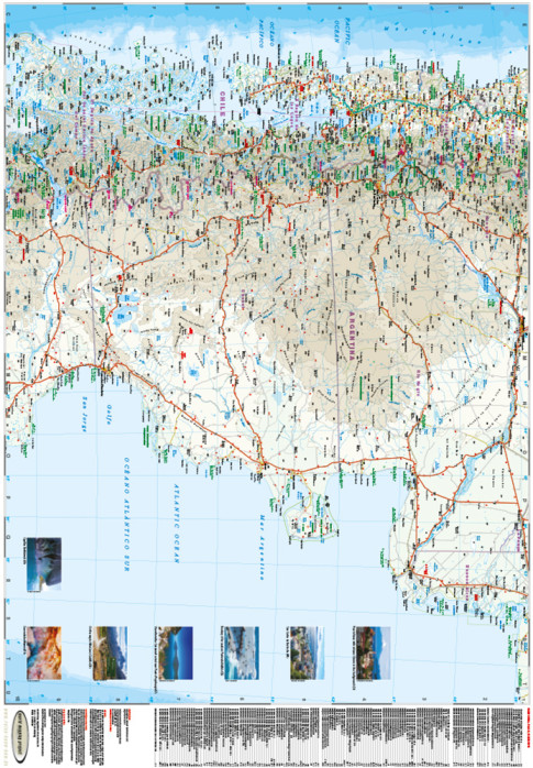 detail Patagonia & Tierra del Fuego 1:1.400.000 mapa RKH
