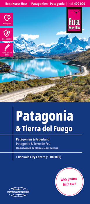 Patagonia & Tierra del Fuego 1:1.400.000 mapa RKH