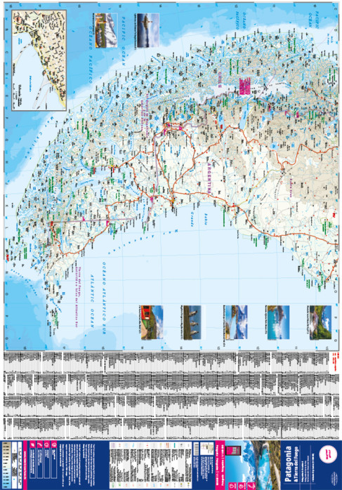 detail Patagonia & Tierra del Fuego 1:1.400.000 mapa RKH