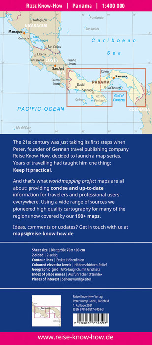 detail Panama 1:400.000 mapa RKH
