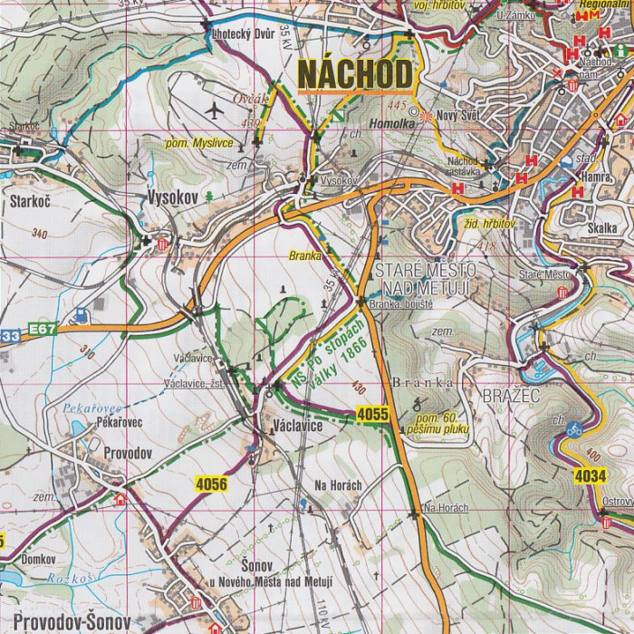 detail Královéhradecko 1:50t turistická mapa (27) SC