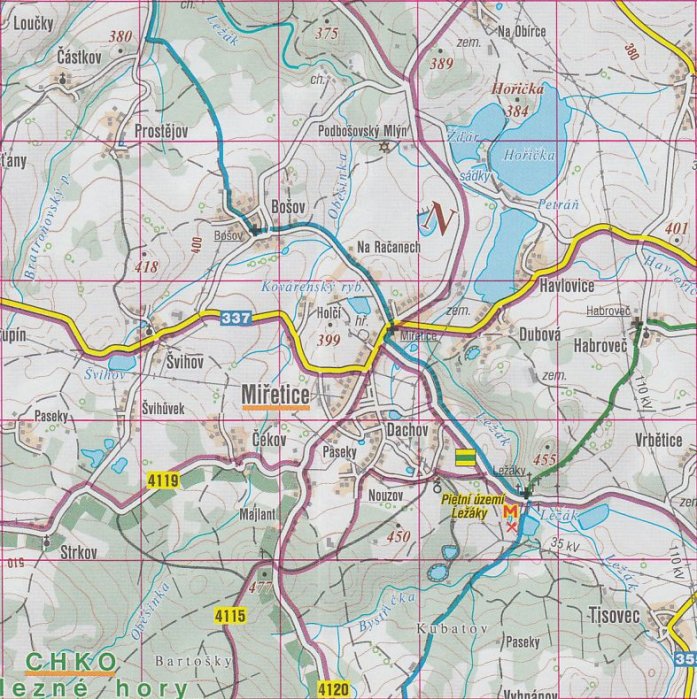 detail Pardubicko Chrudimsko 1:50t turistická mapa (48) SC