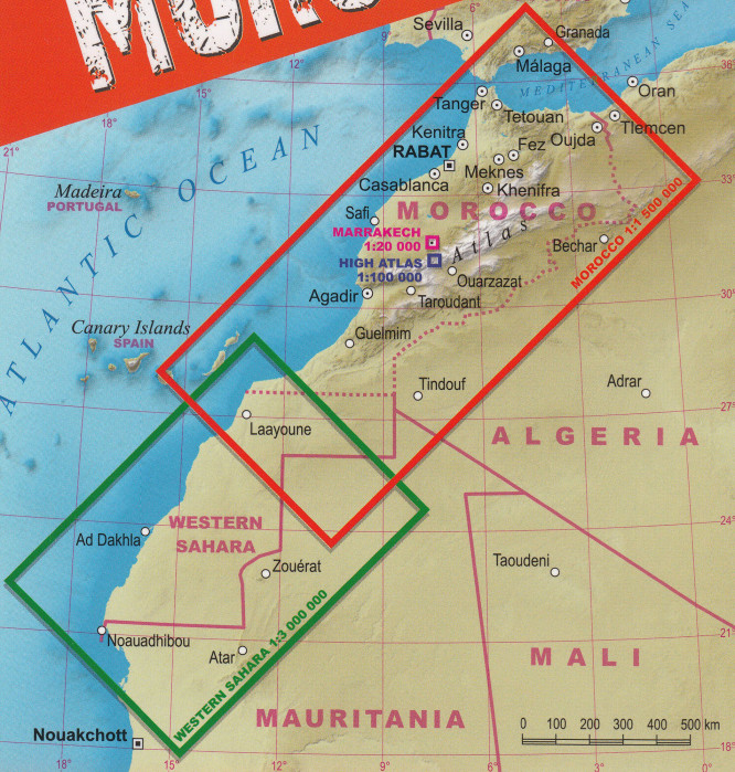detail Maroko - Vysoký Atlas (Morocco & High Atlas) 1:100t trekkingová mapa TQ