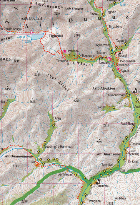 detail Maroko - Vysoký Atlas (Morocco & High Atlas) 1:100t trekkingová mapa TQ