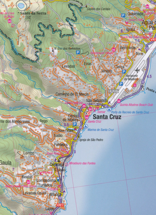 detail Madeira trekkingová mapa 1:50.000 TQ