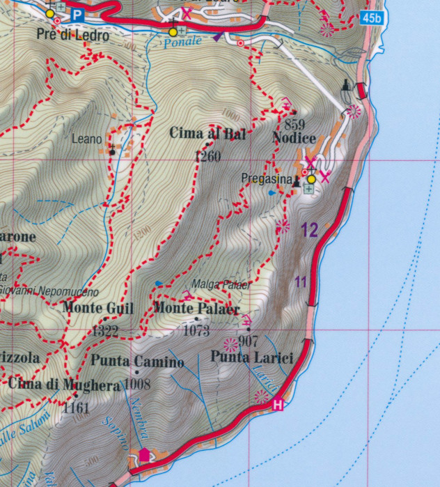 detail Jezero Garda (Lago di Garda) 1:50t turistická mapa TQ