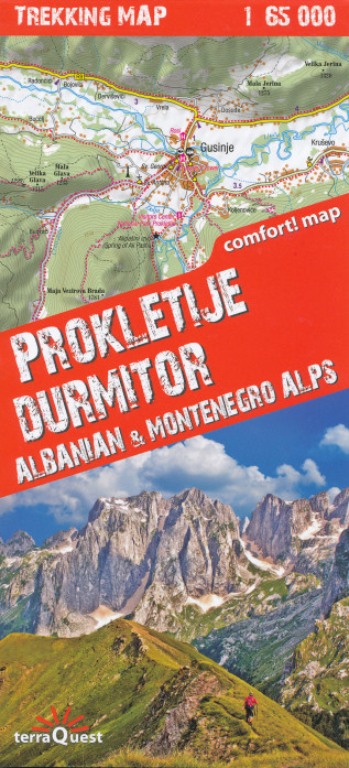 Prokletje, Durmitor 1:65.000 turistická mapa TQ