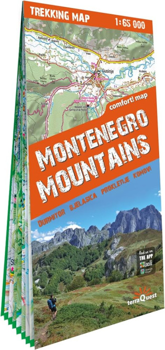 Montenegro Mountains 1:65.000 turistická mapa TQ