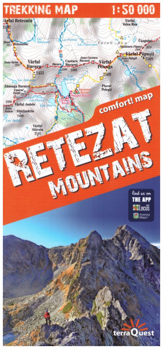 Retezat 1:50.000 turistická mapa TQ