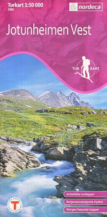 Jotunheimen West 1:50.000 mapa (Norsko) #2505