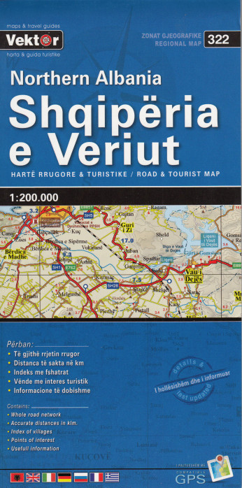 Albánie Sever (Albania North) mapa 1:200t VEKTOR