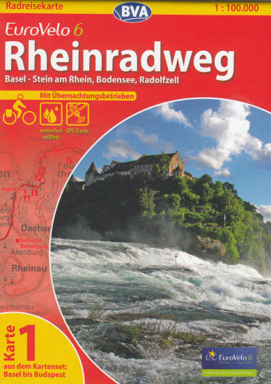 detail Eurovelo #1 Rhein- & Donauradweg / Basilej - Stein am Rhein 1:100t cyklomapa