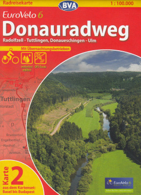 Eurovelo #2 Rhein- & Donauradweg / Radolfzell - Tuttlingen 1:100t cyklomapa