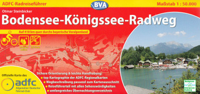 Bodensee - Königssee Radweg 1:50.000 průvodce na spirále ADFC