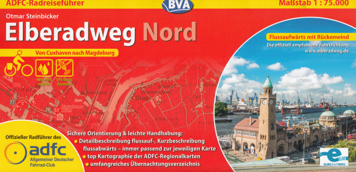 detail Elberadweg Nord (Labská cyklostezka) 1:75.000 průvodce na spirále ADFC