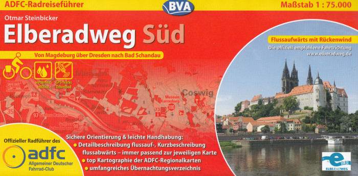 detail Elberadweg Sud (Labská cyklostezka) 1:75.000 průvodce na spirále ADFC
