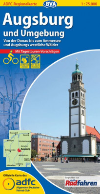 Augsburg a okolí 1:75.000 cyklomapa ADFC