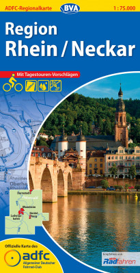 Rhein / Neckar Region 1:75.000 cyklomapa ADFC