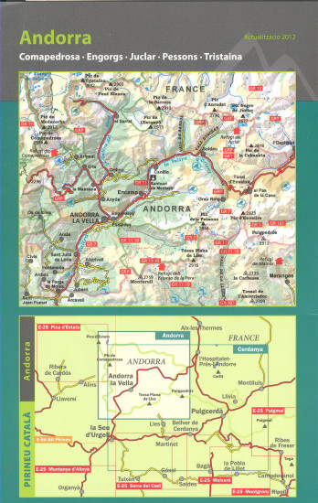detail Andorra (Pyreneje) 1:30t mapa ALP