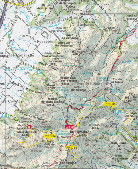 detail Delta řeky Ebro, PN Serra Montsia 1:50t mapa ALP