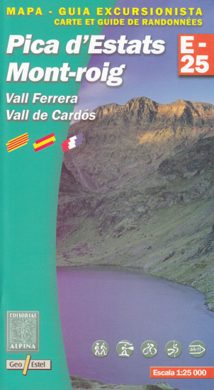 detail Pica d´Estats, Mont-roig, Vall Ferrera, Val de Cardós 1:25t mapa ALPINA