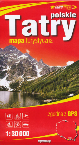 Polské Tatry 1:30t + Zakopane turistická mapa ExpressMap