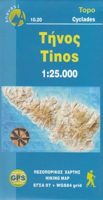 Tinos (Řecko) 1:25t, turistická mapa ANAVASI