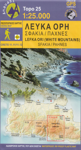 Lefka Ori Pachnes / Sfakia (Kréta) 1:25t, turistická mapa ANAVASI