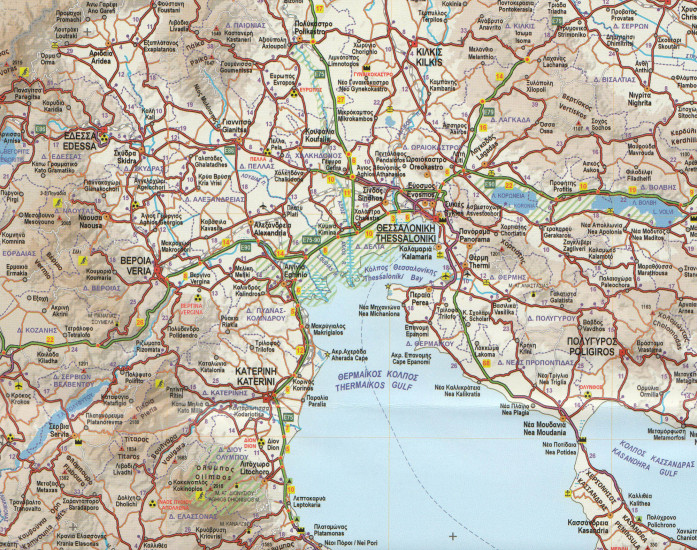 detail Řecko 1:800t, cestovní mapa ANAVASI