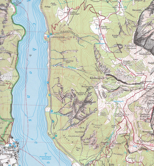 detail Karwendelgebirge Východ 1:25 000, turistická mapa, Alpenverein #5/3