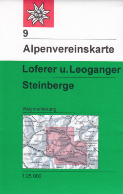 Loferer und Leoganger Steingebirge 1:25 000, turistická mapa, Alpenverein #9