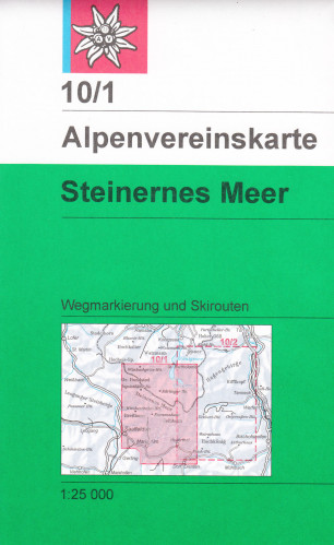 Steinernes Meer 1:25 000, turistická mapa letní a zimní, Alpenverein #10/1
