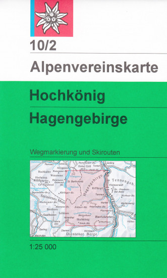 detail Hochkönig, Hagengebirge 1:25 000, turistická mapa letní a zimní, Alpenverein #10