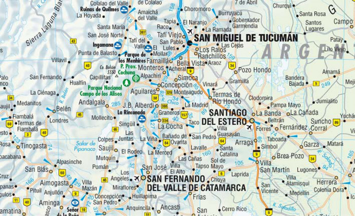 detail Argentina 1:3,8m mapa Borch