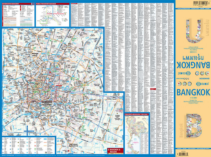 detail Bangkok 1:14t + okolí mapa Borch