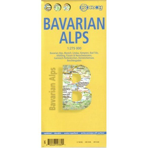 Bavorské Alpy (Bavarian Alps) 1:275t mapa Borch