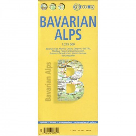 detail Bavorské Alpy (Bavarian Alps) 1:275t mapa Borch
