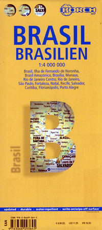 detail Brazílie (Brazil) 1:4m mapa Borch