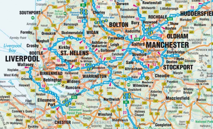 detail Velká Británie (Gr.Britain) 1:800t mapa Borch