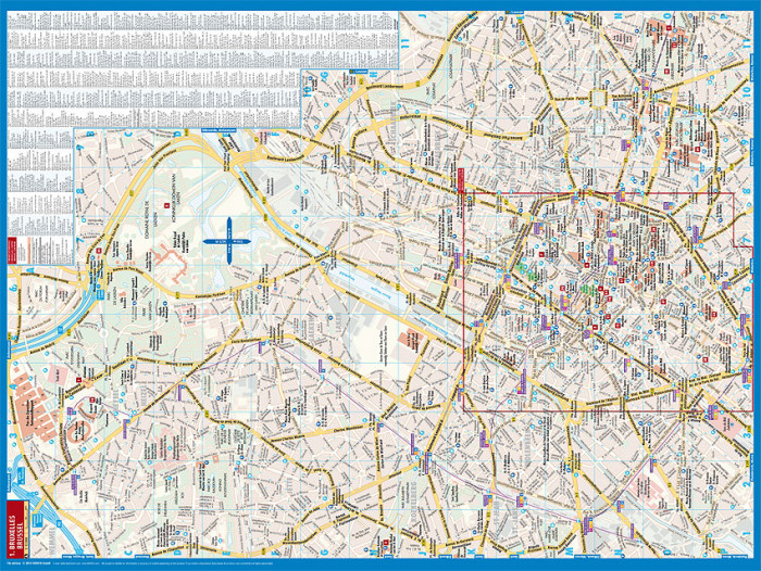 detail Brusel (Brussels) 1:12t mapa Borch