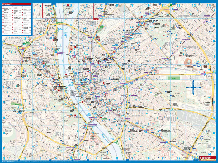 detail Budapest 1:11t mapa Borch