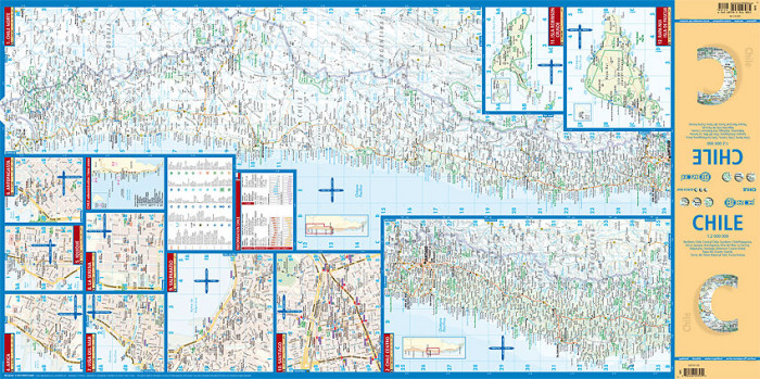 detail Chile 1:2m mapa Borch